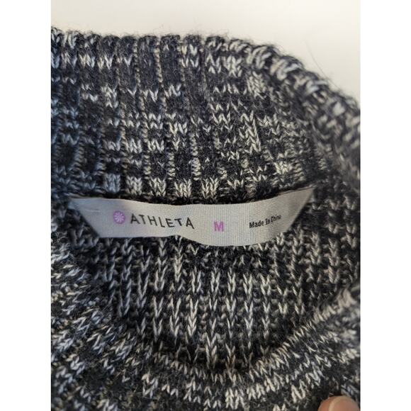 Athleta Wool Pinewood Black Marl Med Sweater Long Vest Dress Tunic M - Picture 4 of 8